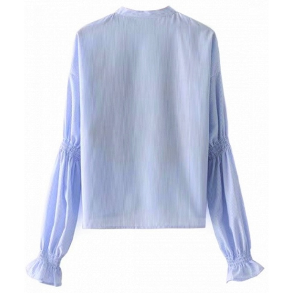 💋SALE! NWT! Zara Navy Floral Embroidery Blouse - Picture 5 of 5